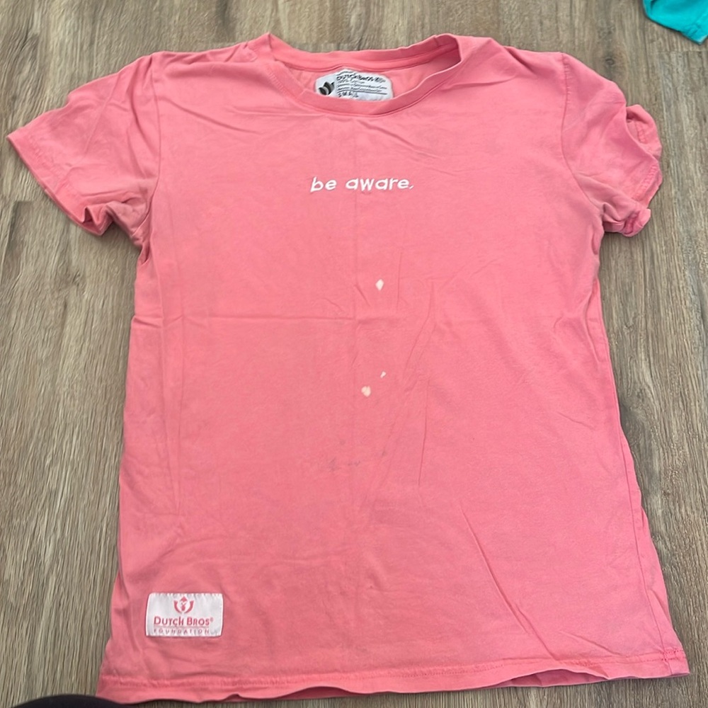 pink dutch bros shirt